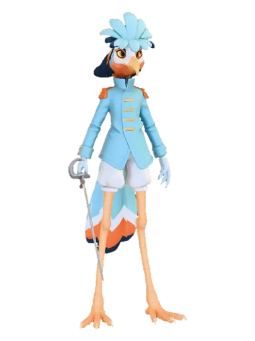 Modello 3D Bird Commander - Fable, generato dall’IA