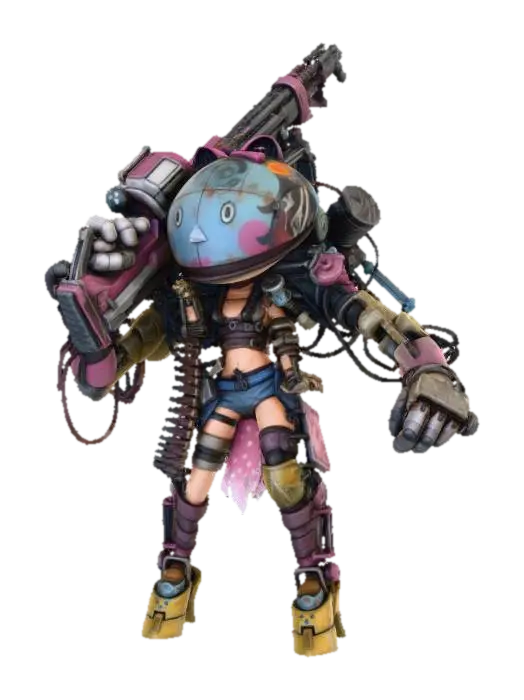 3D model for Cyberpunk Warrior