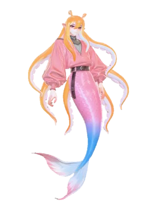 3D model for Mermaid Warrior