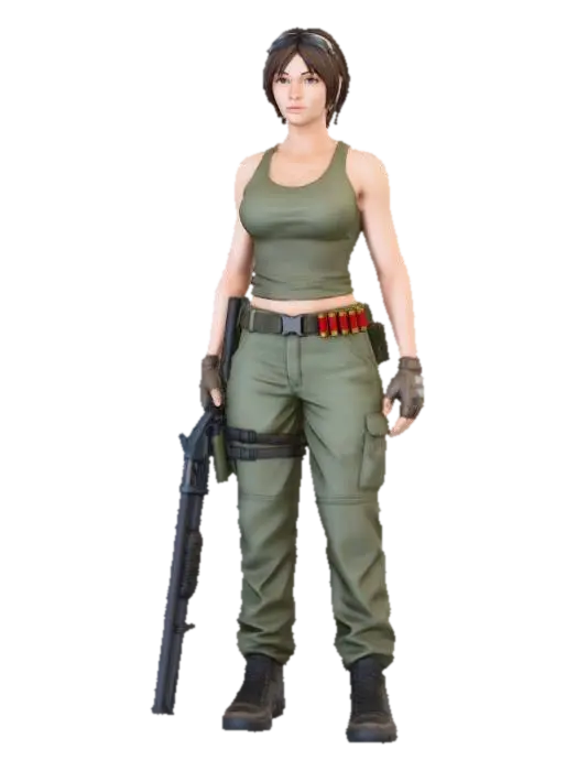 Adventurous Explorer - Traveler 3D model, vytvořený pomocí AI