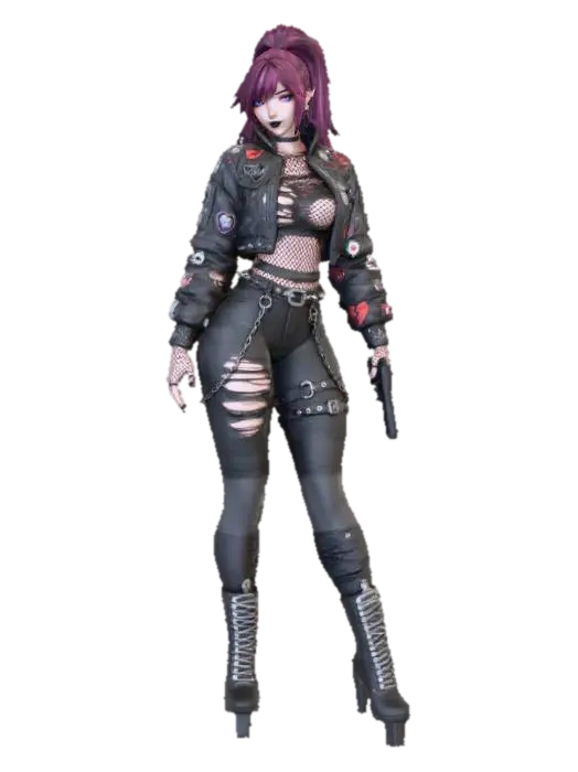 Mystical Rebel - Mercenary 3D model, vytvořený pomocí AI