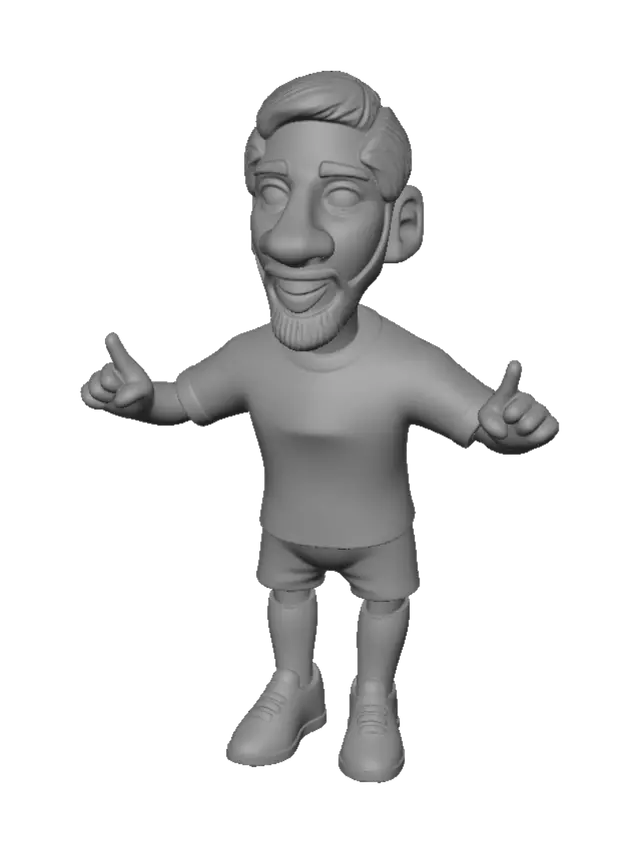3D model for Argentine Soccer Bobblehead