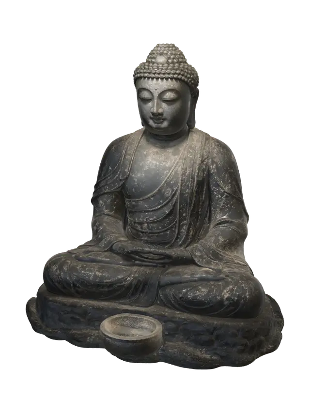 Silent Enlightenment - Buddha 3D model, vytvořený pomocí AI