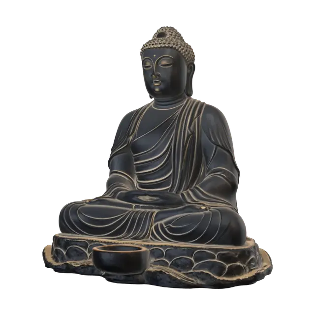 Silent Enlightenment - Buddha 3D model, vytvořený pomocí AI