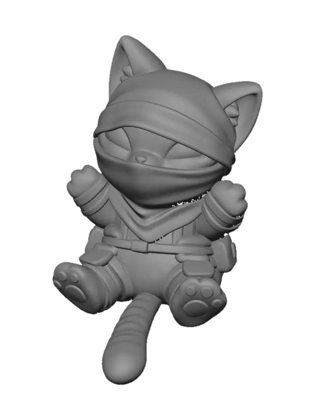 3D model for Hooded Ninja Kitten