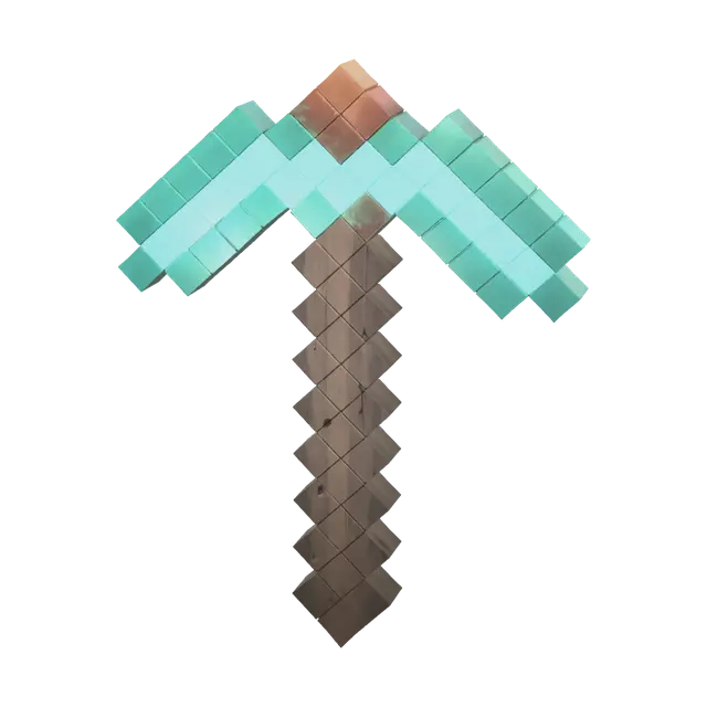 Diamond Pickaxe 3D model, vytvořený pomocí AI