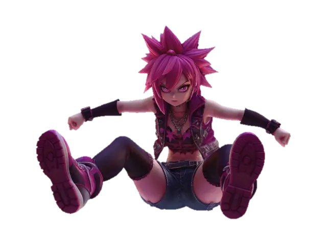 punk_rocker_drop_stomp-02A - Experimental 3D model, AI generated