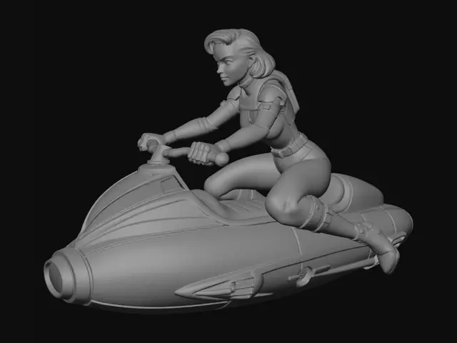 3D model for RetroFutureSpeederGirl-0017D-2