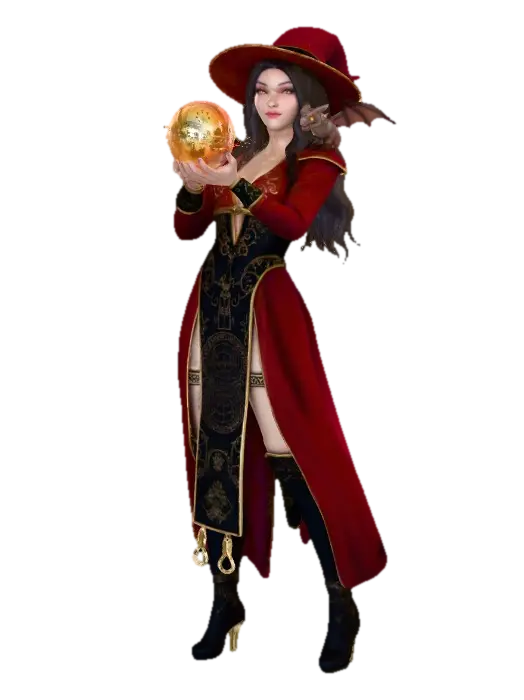 Witch Ball 036A - Globe 3D model, vytvořený pomocí AI