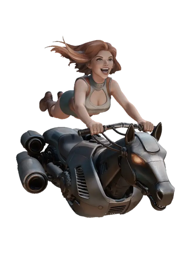 RetroRider-0005A - Prototype 3D model, vytvořený pomocí AI
