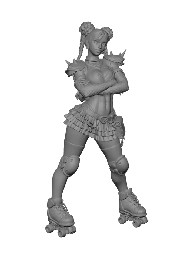 3D model for Pink Heart Roller Derby Queen