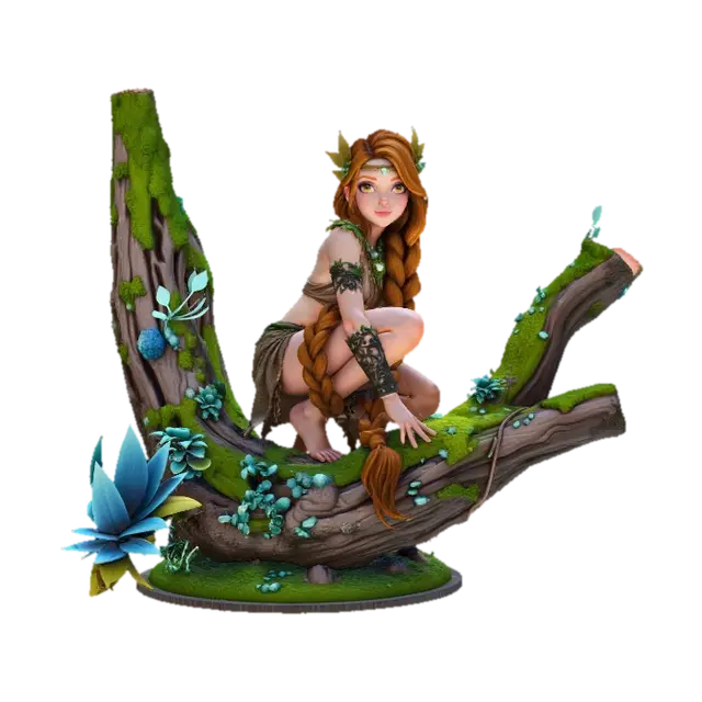 ForrestNymph 21A - Woodland 3D model, vytvořený pomocí AI