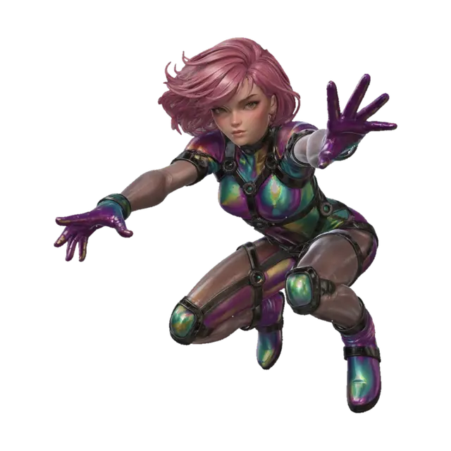 Rika-Agent-Punk-036A-3 3D model, vytvořený pomocí AI