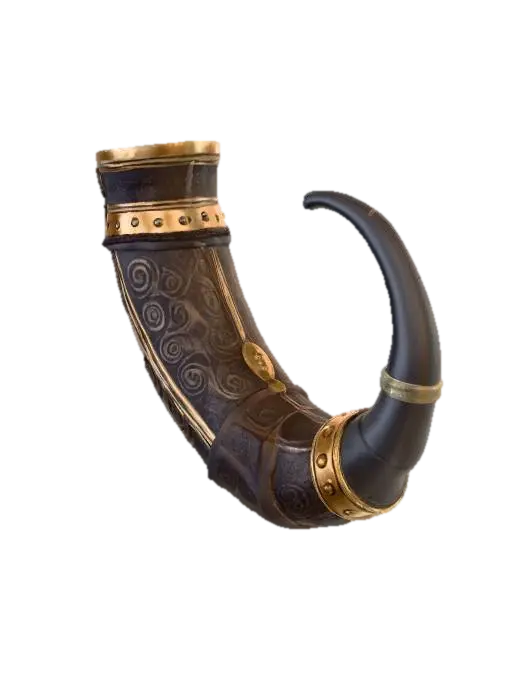 viking drink horn, horn to drink mead - Vikings 3D model, vytvořený pomocí AI
