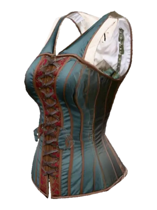 a short corset for female fashion that is not covering the shoudlers. the corset has… - Torso 3D model, vytvořený pomocí AI