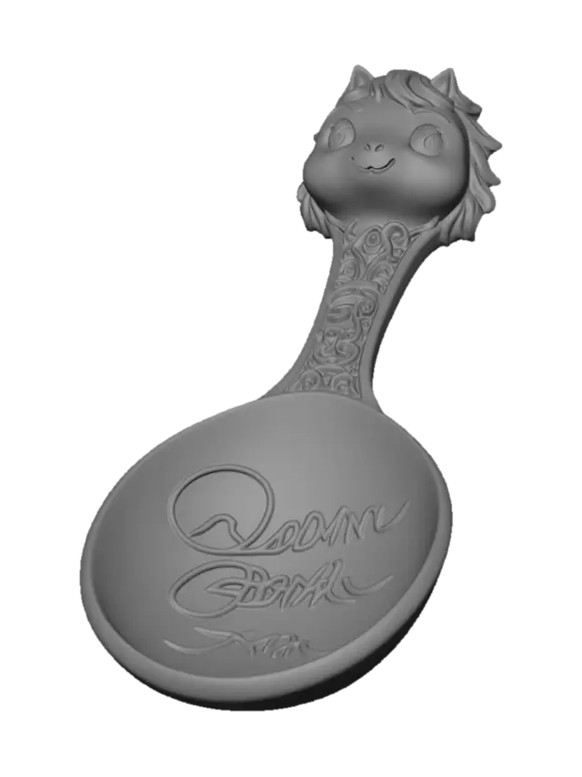 3D model for Golden Horse-Head Spoon