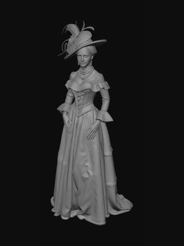 3D model for Uma mulher aristocrata francesa