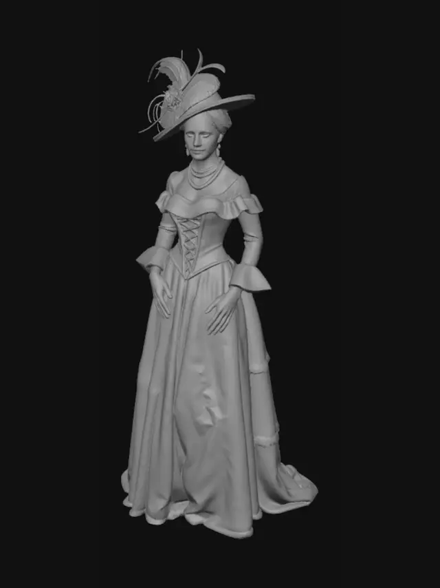 3D model for Uma mulher aristocrata francesa