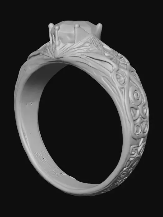 3D model for Rune-Etched Sapphire Ring