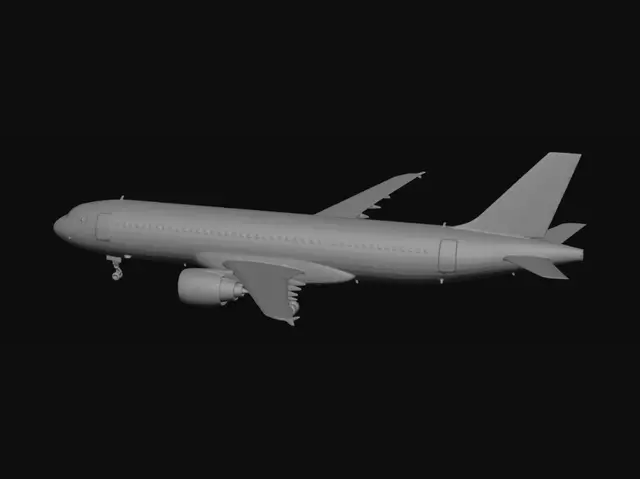 3D model for Blue Bird Tail A320 in Approach