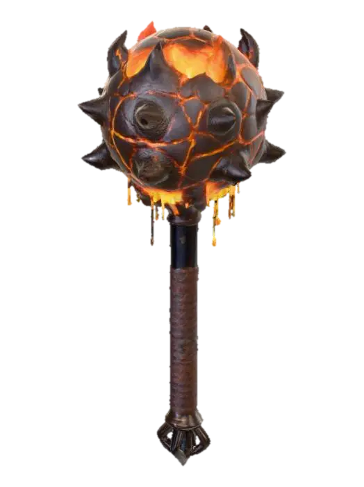 Molten Fury Mace 3D model, vytvořený pomocí AI
