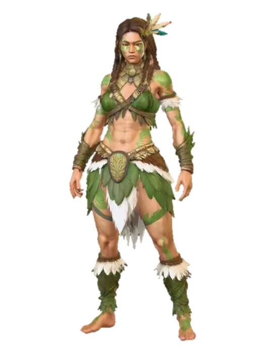 Warrior of the Wild, #villain# 3D model, vytvořený pomocí AI