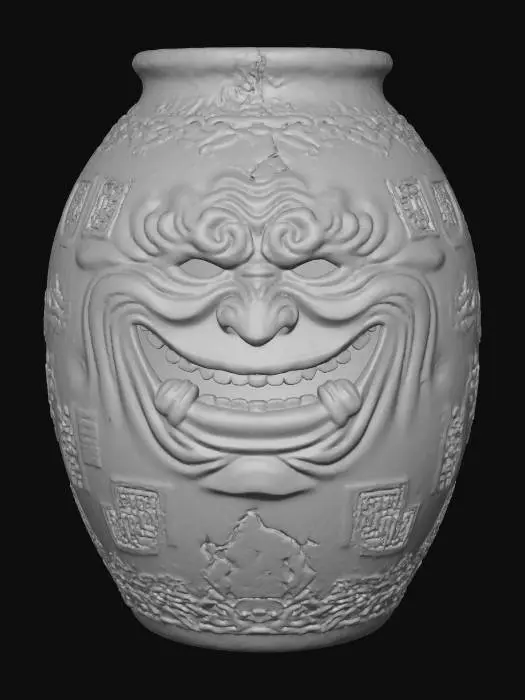 3D model for Cracked Mask Jar, #villain#