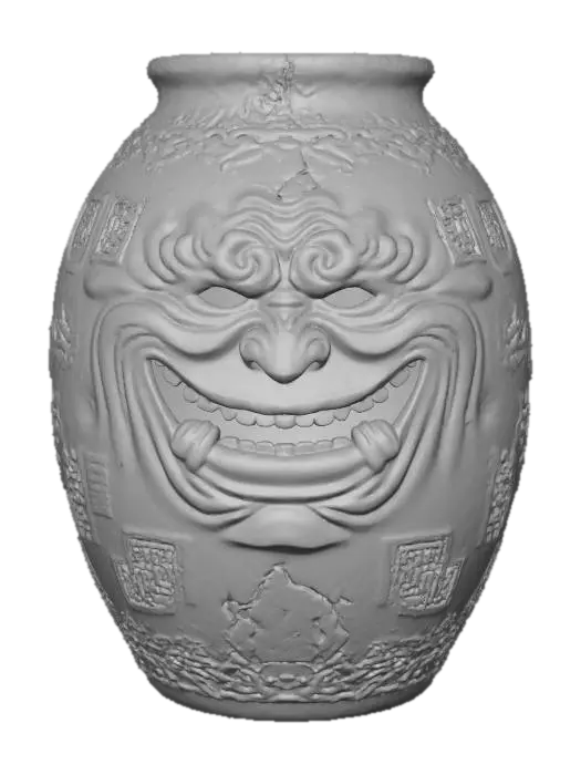 3D model for Cracked Mask Jar, #villain#