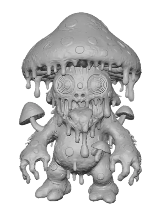 3D model for Psychedelic Fungus Creature