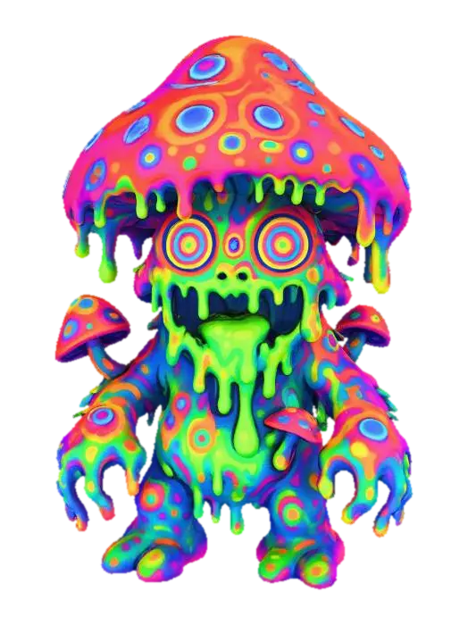 3D model for Psychedelic Fungus Creature