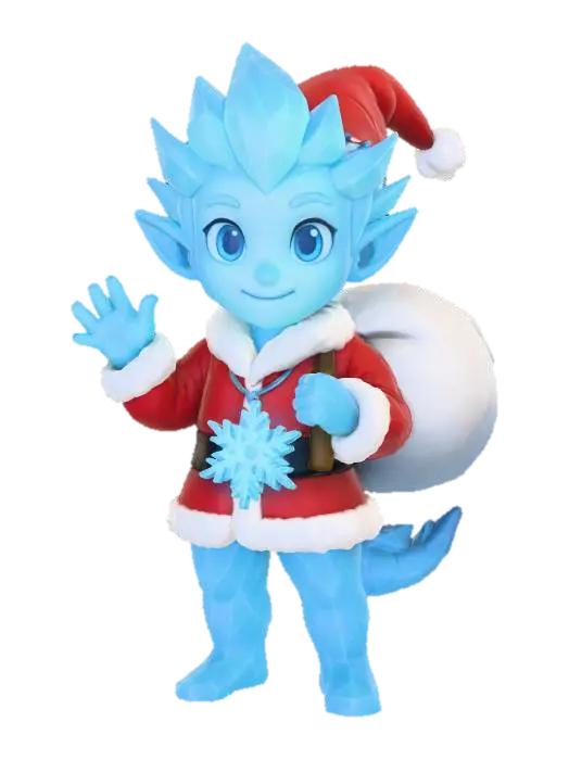 Frosty Elf Santa, #Christmas2025# 3D model, vytvořený pomocí AI