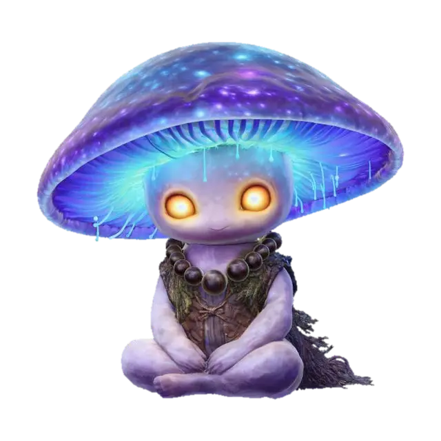 Nebula Mushroom Child - Satellite 3D model, vytvořený pomocí AI