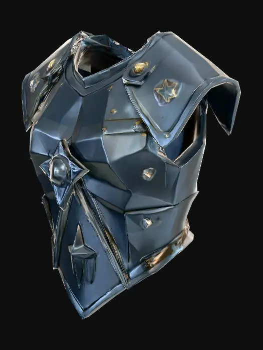 3D model for Chest plate from a suit of armor. Low Poly. No Charakters, No Legs.