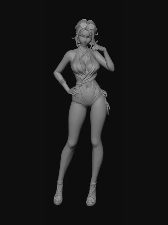 3D model for White Strappy Bikini Goddess
