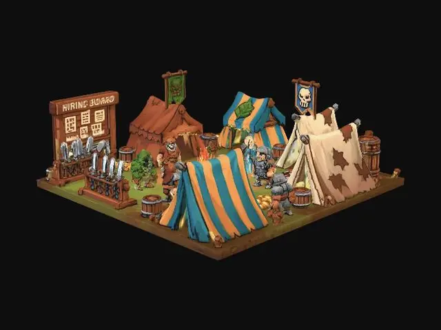 3D model for Mercenary Camp