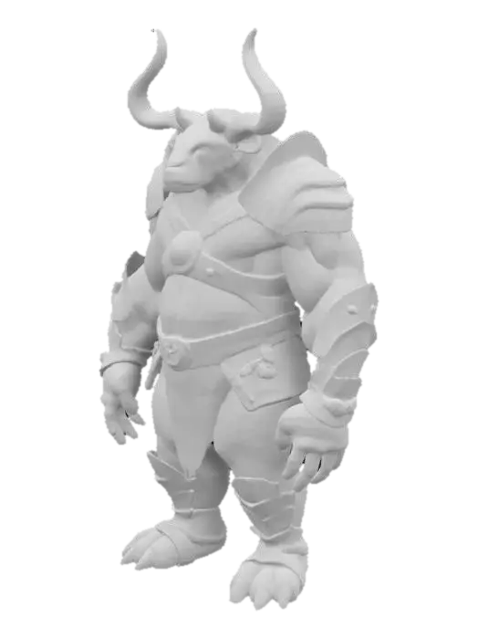 3D model for High resolution, Fantasy, Highly Detailed, Ultra Realistic, furry fur, brown beartaur, armored, Full Body, Symmetrical Body