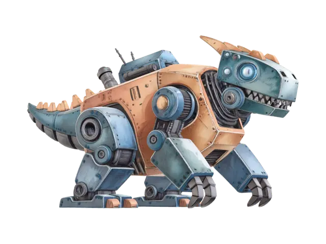 mechDino_model324_67 - Dino 3D model, vytvořený pomocí AI