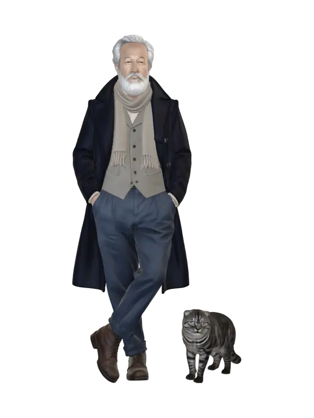 3D model for Dapper Elder and the Cat