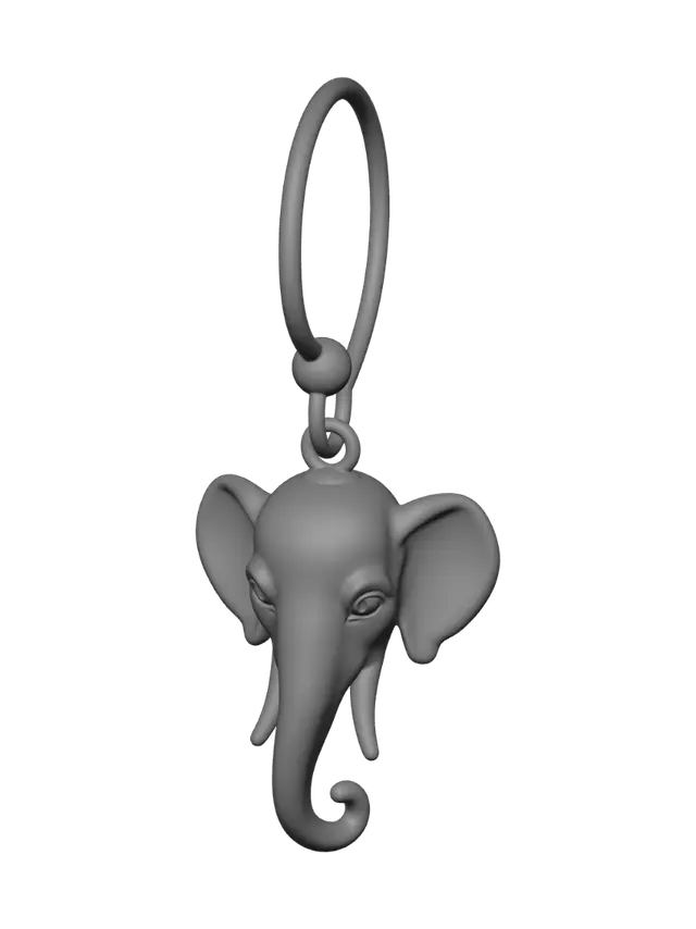 3D model for Golden Elephant Pendant