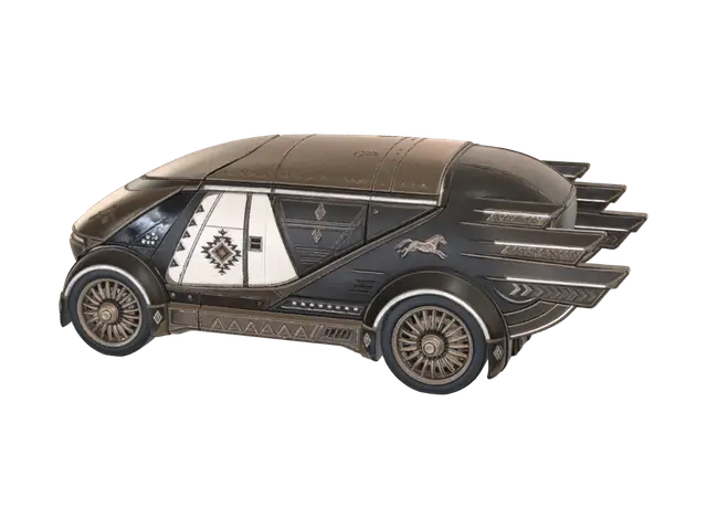 Comanchería Comanche Car - Patina 3D model, vytvořený pomocí AI