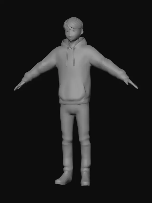3D model for T-Pose Portrait