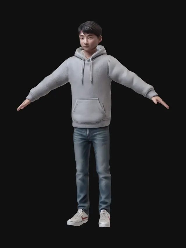 3D model for T-Pose Portrait