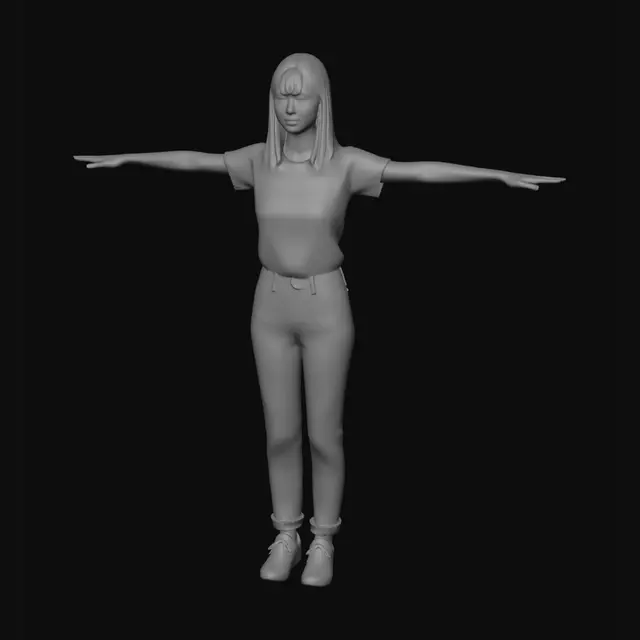 3D model for T-Pose Portrait