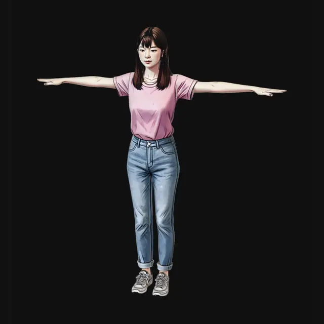 3D model for T-Pose Portrait