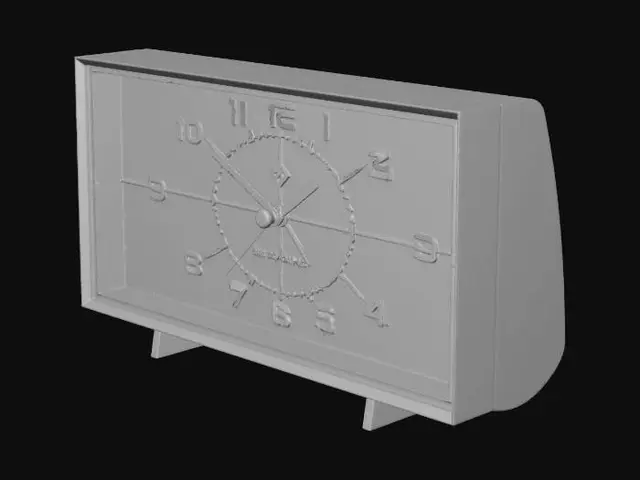 3D model for Retro Table Clock