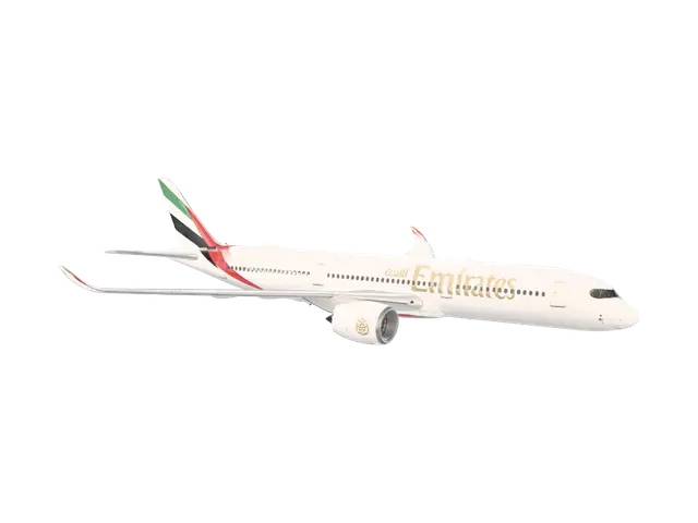 Emirates A350 - Airplane 3D model, vytvořený pomocí AI