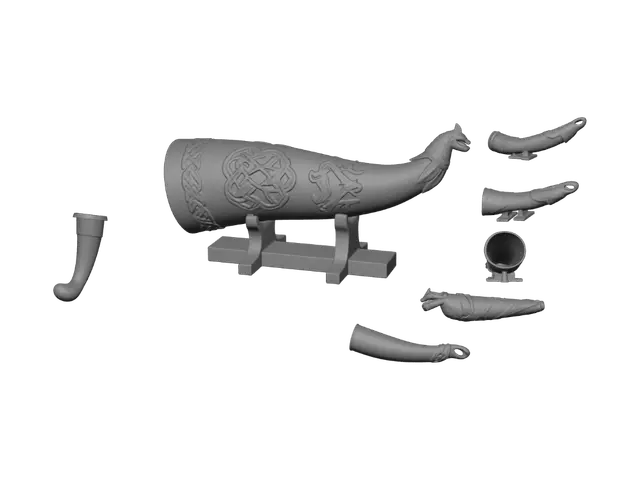 3D model for Wikiński róg do picia – rekonstrukcja