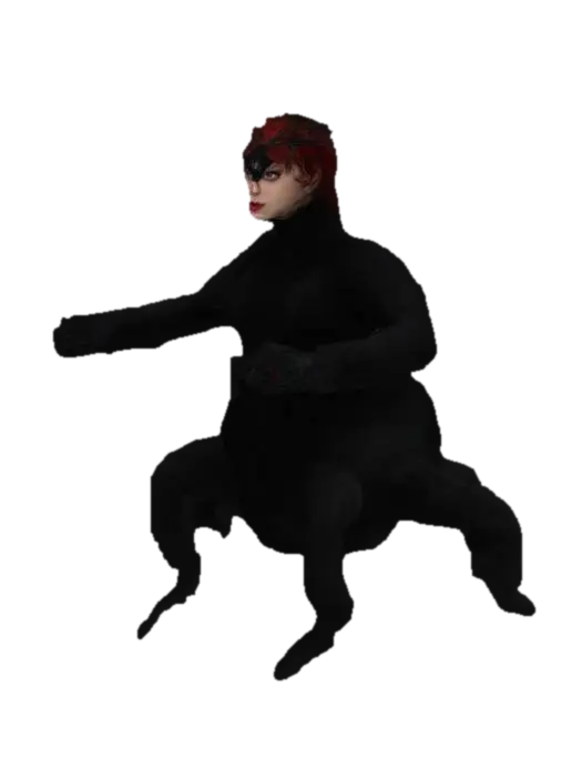 strega del mare - Blackwidow 3D model, vytvořený pomocí AI