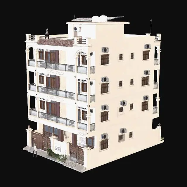 3D model for Rooftop Solar Apartment Building