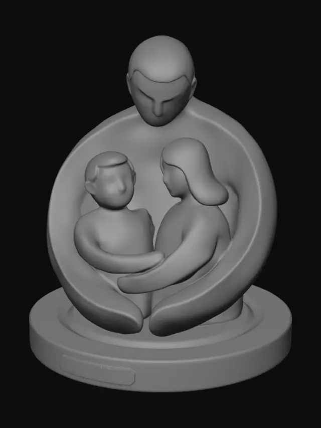 3D model for Happy fathers day a unique yet modern day tribute that represents love between father and his children